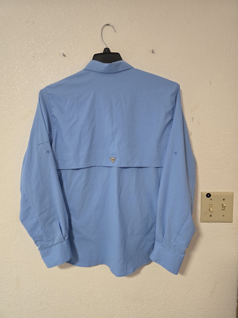 Columbia Light Blue Long Sleeve Fishing Shirt - Picture 7 of 10